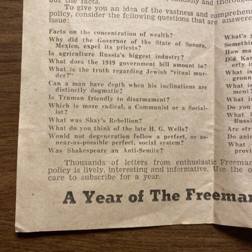Publicidad De Colección “The American Freeman” Revista de Controversia Anuncio Suscripción - Imagen 8 de 16