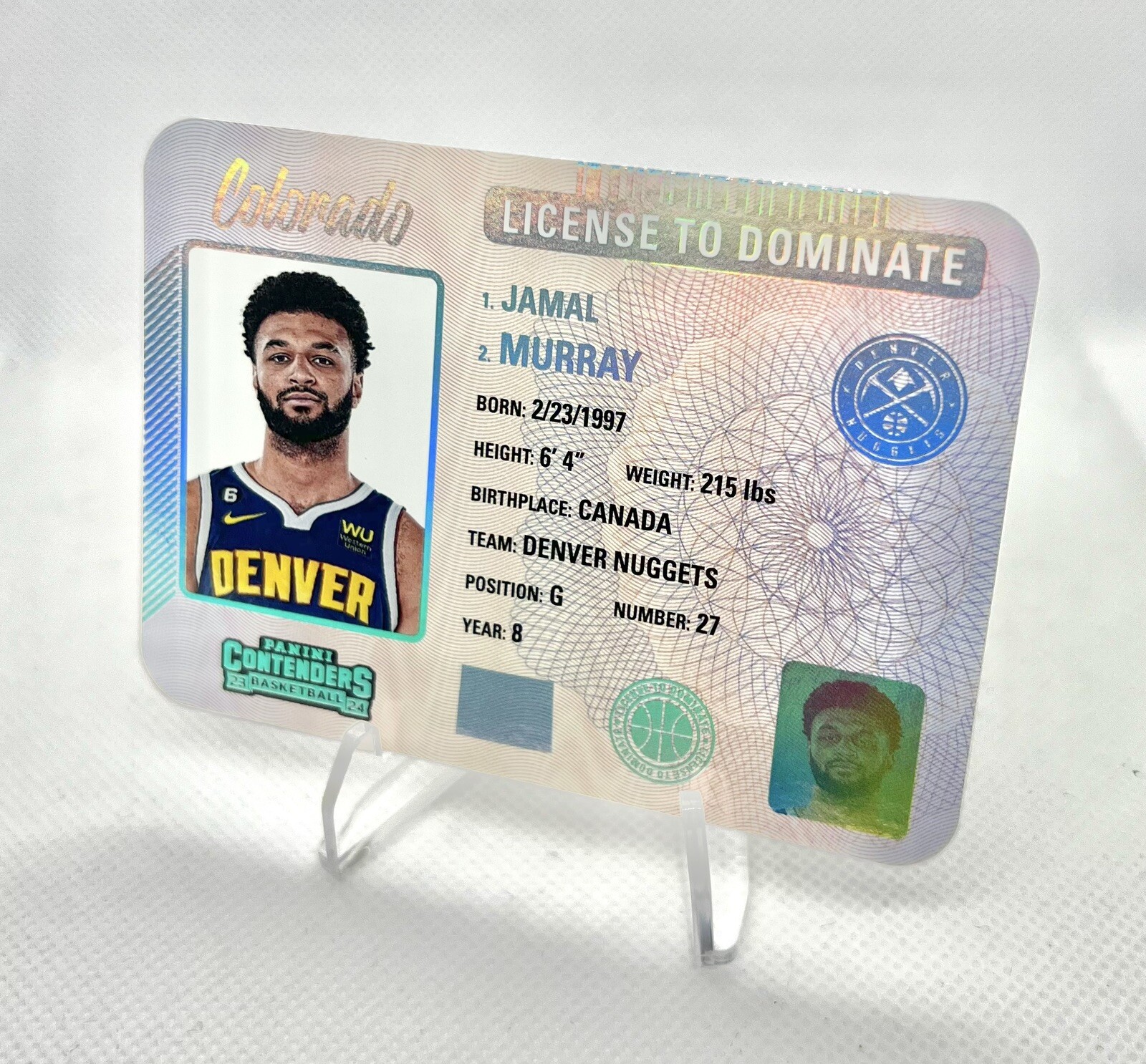 2023-24 Contenders JAMAL MURRAY #22 License to Dominate SSP Case hit, Nuggets