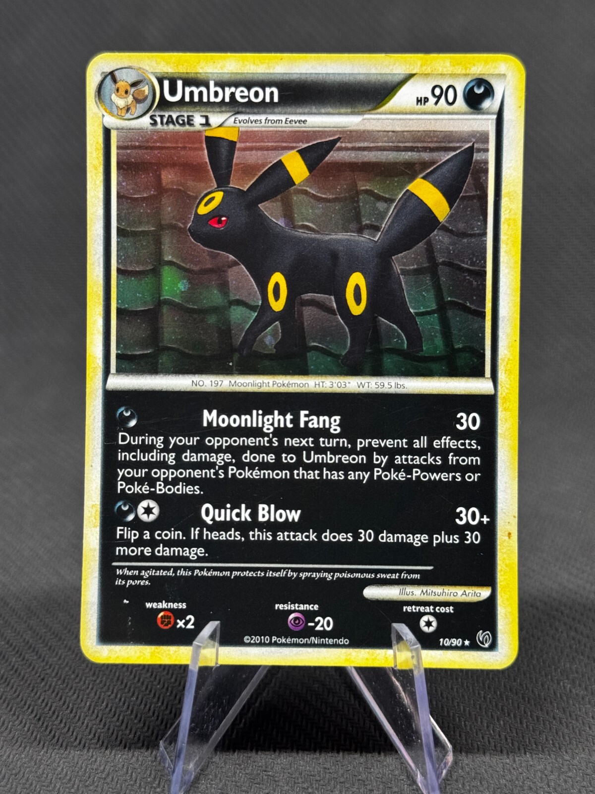 Umbreon - 10/90 - Pokemon HGSS Undaunted Holo Rare LP