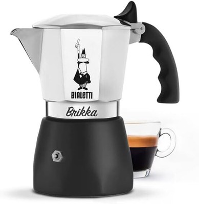 Bialetti - New Brikka, Moka Pot, the Only Stovetop Coffee Maker Capable of