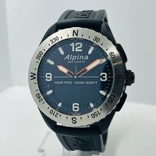 Alpina AlpinerX HSW Men’s Sapphire Black Swiss Made 45mm Smart Watch