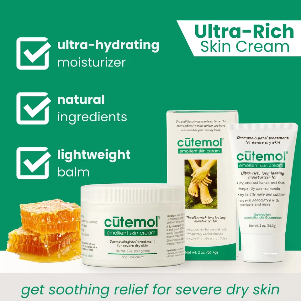 4 Pack, Cutemol Emollient Moisturizing Cream 2 oz Tube, For Dry Skin - Image 3 of 4