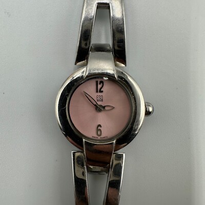 ESQ Swiss Watch Women Silver Tone Pink Dial 22MM Round New  display picture 1
