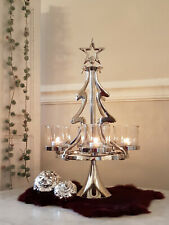 Edler Adventskranz Tannenbaum Silber modern Kerzenständer Alu Weihnachten  55cm online kaufen | eBay