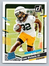 2023  Donruss Football Rated Rookie #335 Lew Nichols III Green Bay Packers