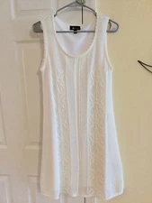 Women's AB Studio White Crocheted Dress. Size Large NWOT