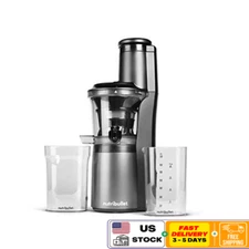 24 Oz Compact Slow Masticating Juicer Easy Clean Quiet Motor Reverse Function