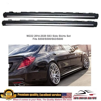 S63 Side Skirts S550 S350 S600 2014-2020 Body Kit Rocker Panel Ground effecs X2 - Image 1 of 4