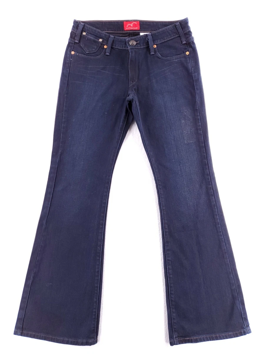 Levis 572 Vintage Flare Dark Wash Red Tab Denim Blue Jeans Womens Size 10 EUC
