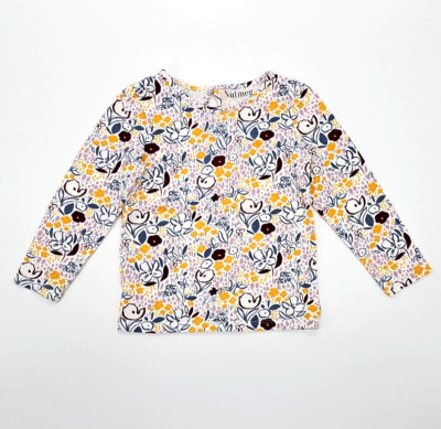 Nutmeg Mädchen Langarmshirt Oberteil Blumen Baumwolle in Gr. 110/116 (5-6 Jahre)