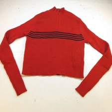 NEW NWT BRANDY MELVILLE 1/4 ZIP UP PULLOVER KNIT SWEATER Womens ONE SIZE Red 