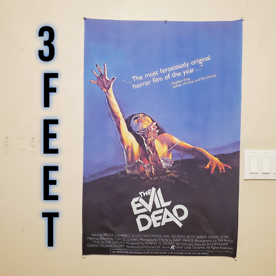 Evil Dead 2x3 foot tapestry - Horror movie banner wall flag Ash