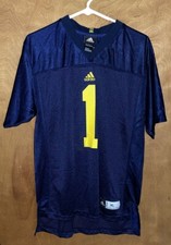 adidas Michigan Wolverines Football Jersey Youth XL Blue 1