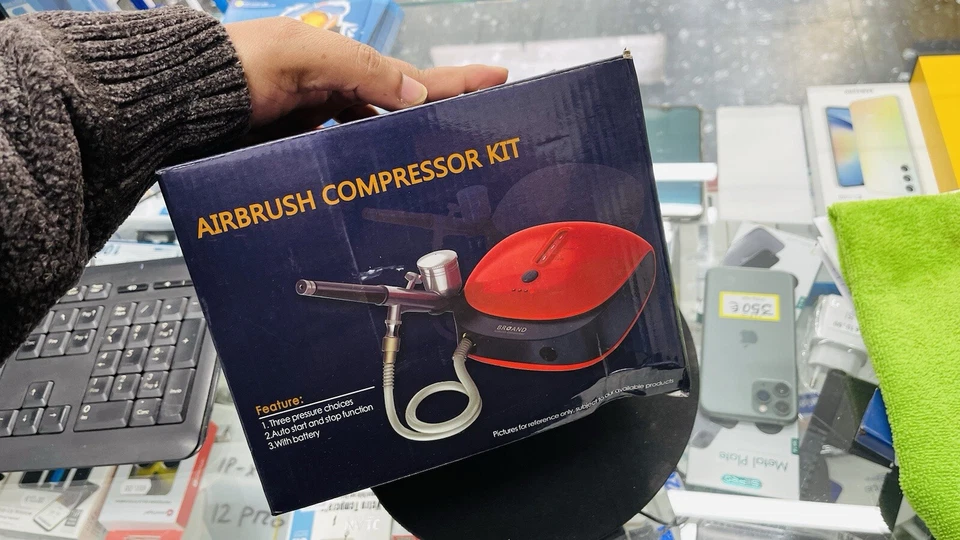 Mini Kit Aerografo,Airbrush Con Compressore Aerografo Doppia Azione,3 Modalità S - Immagine 3 di 4