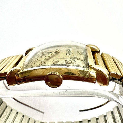 GRUEN Veri Thin Vintage 10K Gold Filled Mens Watch Running Read - Picture 4 of 12