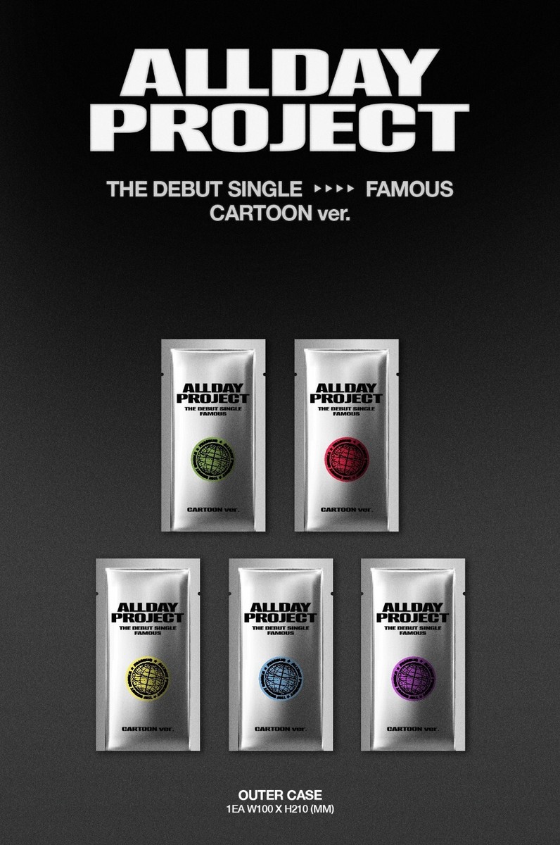 ALLDAY PROJECT Debut Single Album FAMOUS CARTOON Ver QR P.Card +