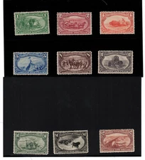 USA #285S-E - #293S-E Mint Fine - Very Fine Rare Specimen Overprint Type E Set