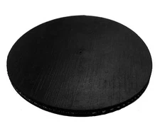 Herco Cloth-Inserted Black Neoprene Rubber Pad (1/8" Thk. x 2-1/4" Dia.) - 4 pcs