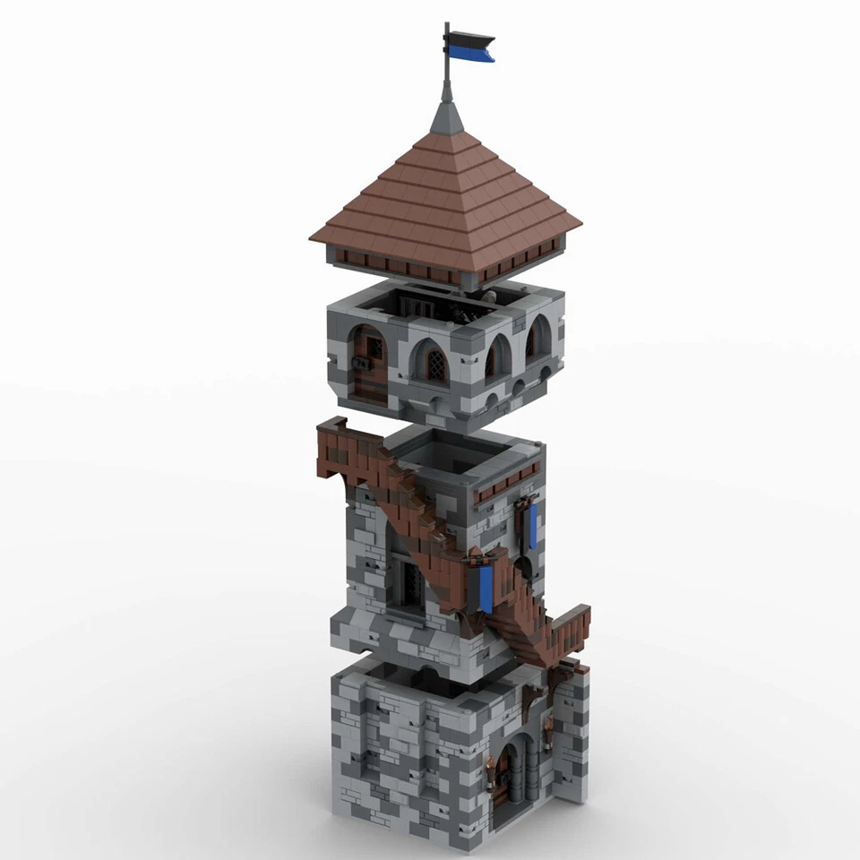YOUFOY Modular Building: Tower Expansion for Medieval Castle 2203 Pieces - Image 2 of 3