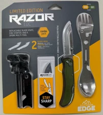 Outdoor Edge Limited 3" Razor EDC Spork Firestarter Replaceable Blade Knife