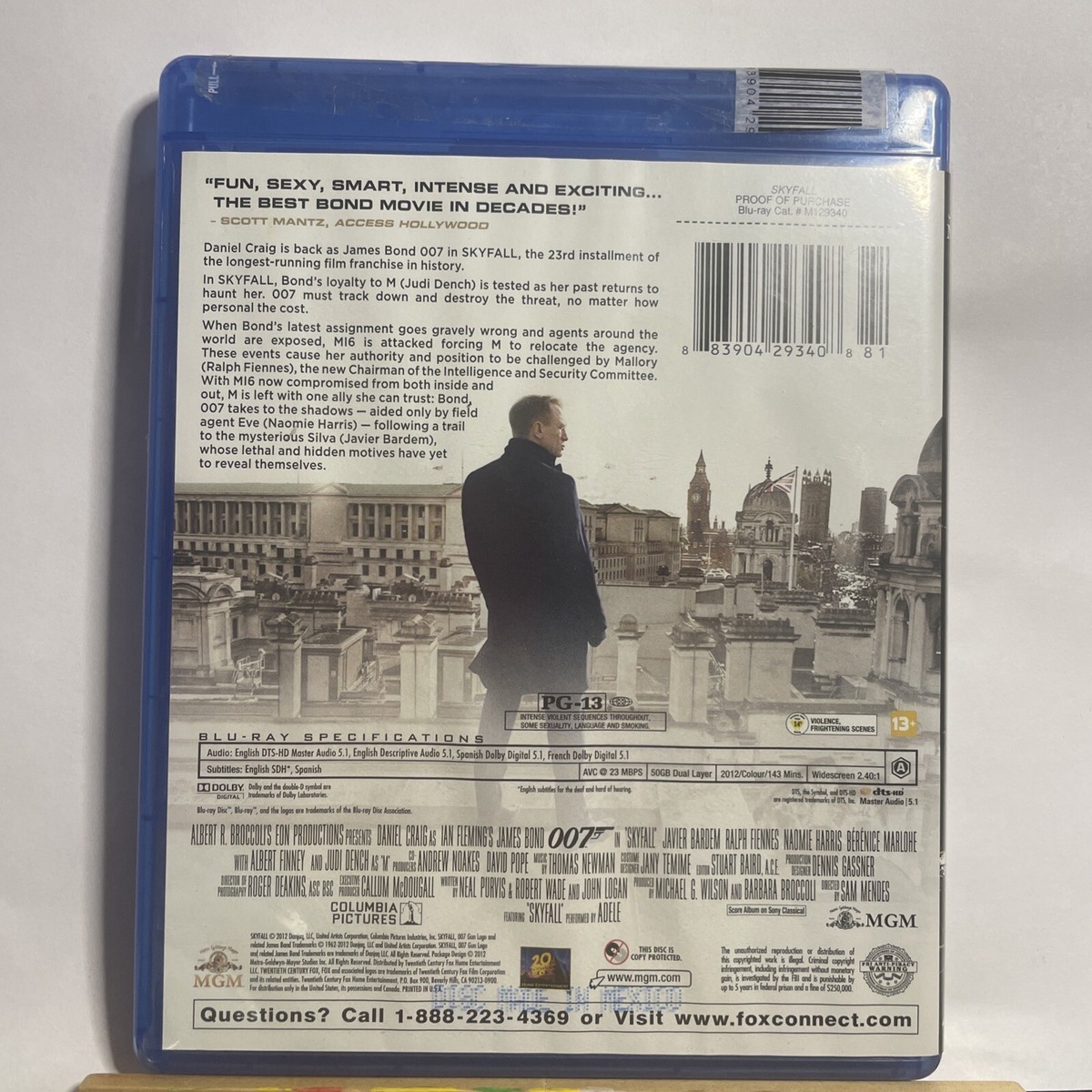 Skyfall (Blu-ray, 2012) James Bond 007 | eBay