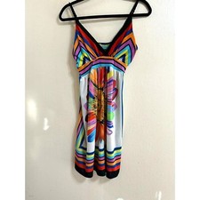 123 BOHO Hippie Junior's Multicolor Sundress Size M Daisy Print