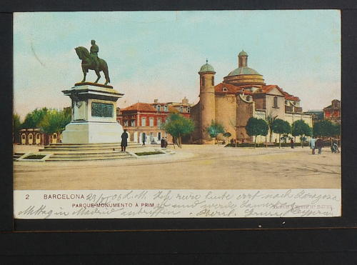 2395.-BARCELONA -2 Parque Monumento á Prim (1906) Postal sin División - Photo 1/2