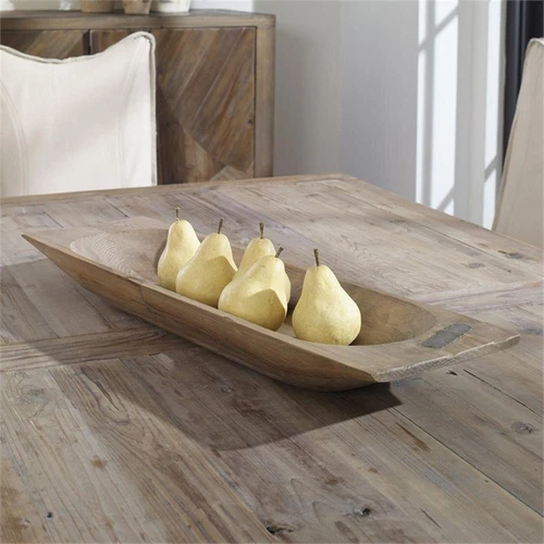 Uttermost Dough Coastal Reclaimed Wood and Iron Serving Tray in Brown - Picture 6 of 7