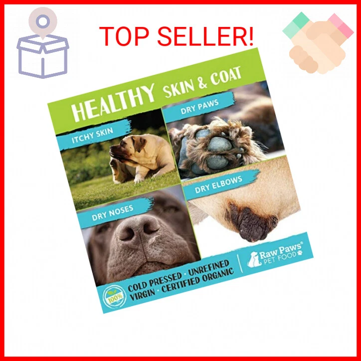 Raw Paws Organic Coconut Oil for Dogs Cats 8 oz Treatment for