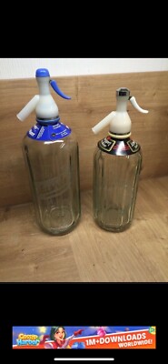 Soda Flaschen Siphon Schweppes Splashlet, Deko 50er 60er Jahre Bar