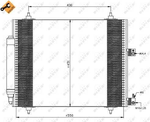 Condenseur climatisation NRF 35669 radiateur de clim OE E163275 aluminium