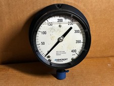 Ashcroft Duragauge  0  400  PSI Pressure Gauge 4   Phenolic   Glycerin Filled