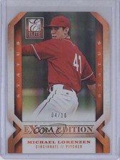 2013 Panini Elite Extra Edition Status Orange Die-Cut 4/10 Michael Lorenzen 0o9