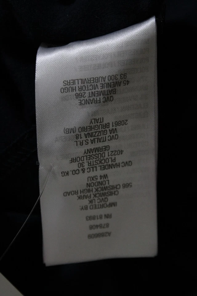 Vestido sin mangas H By Halston para mujer tejido abierto con abertura frontal azul marino talla 16 Foto 4 de 4