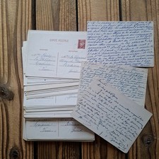 Lot 71 French WWII Postcards 1940 1944 Handwritten Correspondence Bordeaux