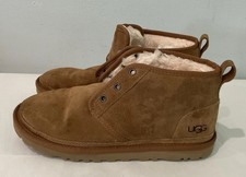 UGG Neumel 1094269 Women Sz 9 Tan Suede Lace-Up Chukka Boots/ NO SHOE LACES