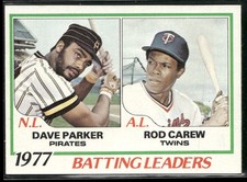 Baseball Topps 1977 Batting Leaders (Dave Parker / Rod Carew)