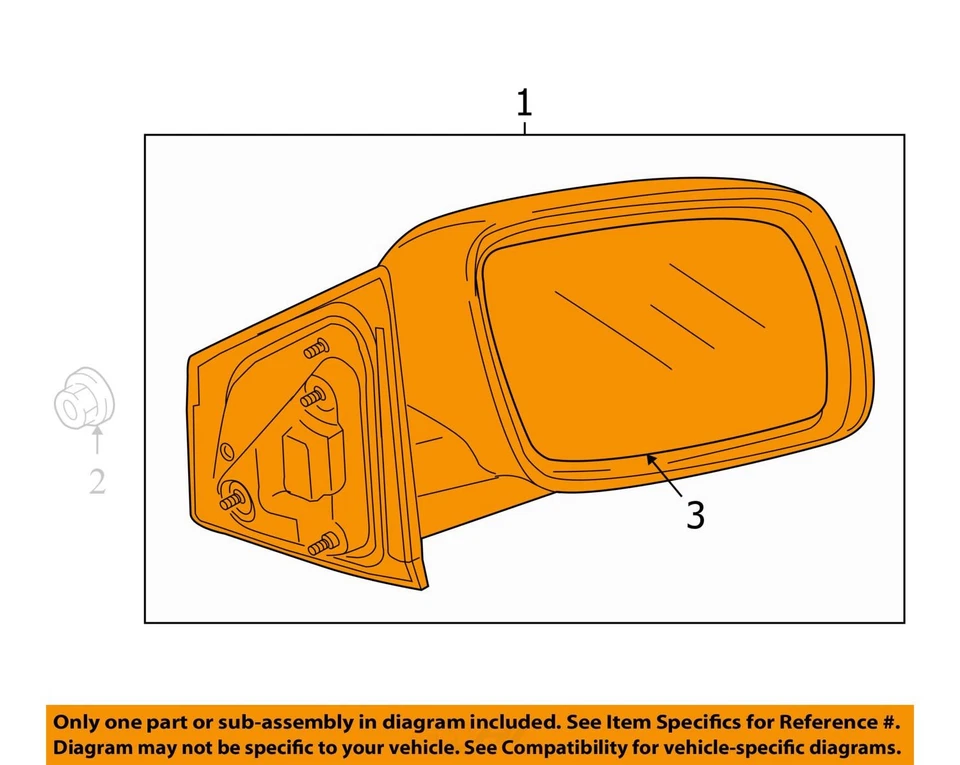 Se adapta a Dodge Journey 2011-2012 retrovisor exterior 1gc001bvae - nuevo fabricante de equipos originales Foto 3 de 4