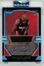 2003-04 Topps Bowman Dwyane Wade Bowman Signature Patch Auto RC /1250 Heat