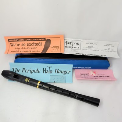 Peripole Angel Halo Soprano Recorder PB6000 Baroque Fingering Black with Case