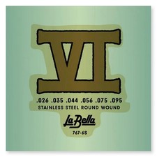 La Bella 767-6S Bass VI Stainless Steel Round Wound Guitar String 26-95