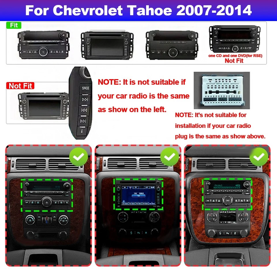 For GMC Yukon Chevy Silverado Sierra Android 13 Car Stereo Radio Player GPS Navi Foto 3 de 4