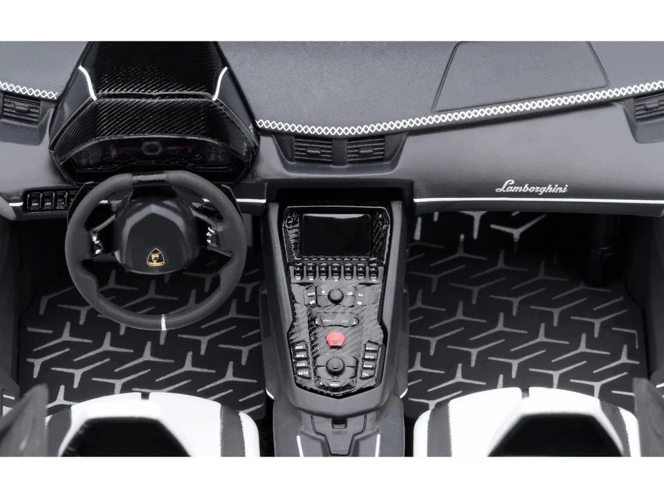 Lamborghini Aventador SVJ Bianco Asopo Blanco Perla con Ruedas Doradas 1/18 Modelo C Foto 3 de 4