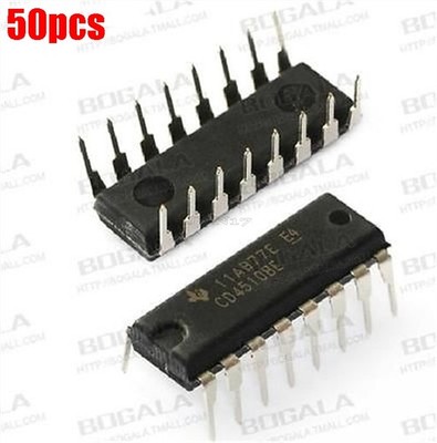 50Pcs CD4510 CD4510BE Cmos P Resettable Dip Up/Down Counter Ic New tw