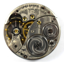 Vintage Elgin Grade 314 12s 15J Hunting Pocket Watch Movement lot.ey