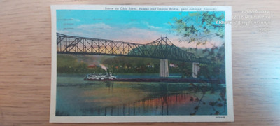 Postkarte The Ironton Russell Bridge Ohio River Ashland Kentucky 09.10.1967 gel_