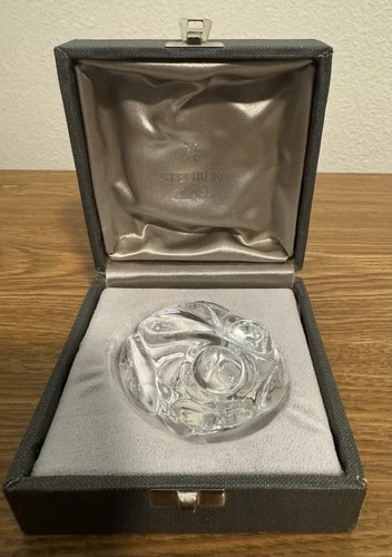 Vintage Steuben Glass Frog Hand Cooler w/Original Box