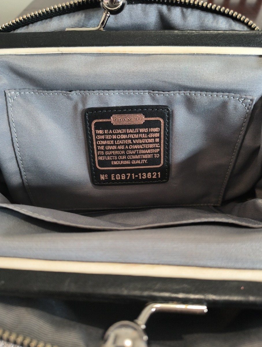 バッグ Rare Coach Parker Kisslock Bag Black Leather Shoulder Bag W/ Chain