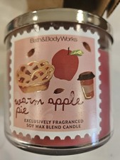 Bath Body Works WARM APPLE PIE 3 Wick Large Scented Candle 14.5 oz