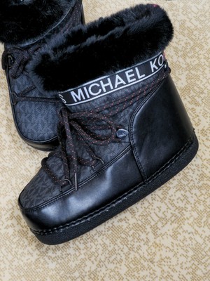 Michael Kors Zelda Bootie Black Size UK – Snow Boots with Faux Fur Lining  UK